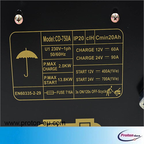 Akumulatorski polnilec in zaganjalnik 12 V 400 A 24 V 700 A 7 - Proton d.o.o.